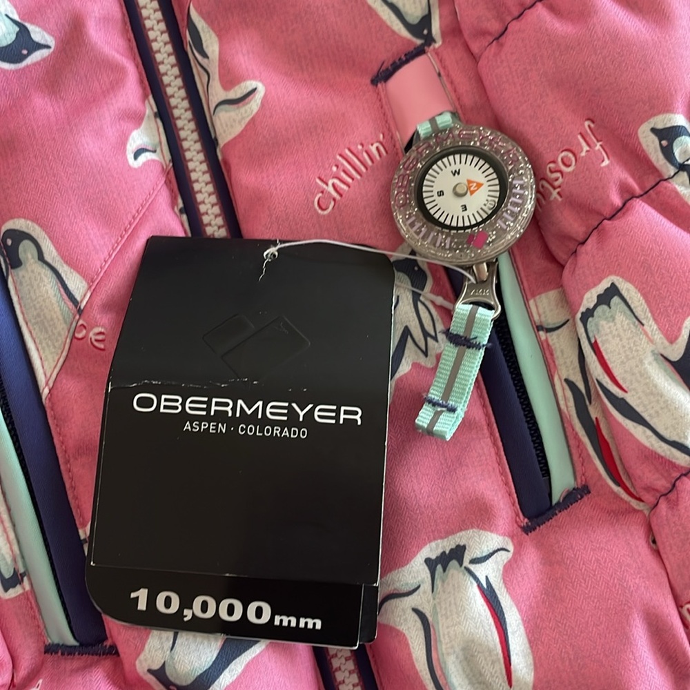 Obermeyer Pink Penguin Puffer Jacket - Picture 4 of 7